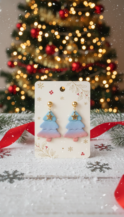 Aurora Frost Pine Dangle Earrings