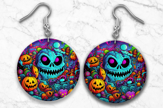 Toothy Grin Skull Earrings for Halloween Vibes – Indossarte Studio LLC